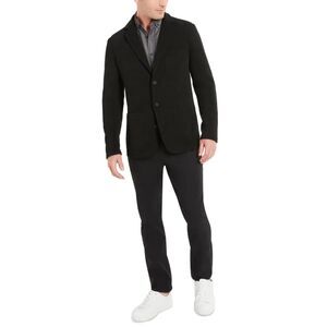 NWT Kenneth Cole Men's Triple Patch Patch Pocket Blazer, Black, Size Medium